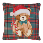Dekoratiivne padi j&otilde;ulumotiiviga 45x45 cm Christmas Tartan Teddy Bear - Catherine Lansfield