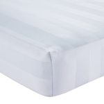 Valge satiinist lina 185x200 cm So Soft Satin Stripe - Catherine Lansfield
