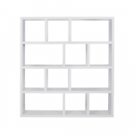 Valge raamaturiiul 150x159 cm Berlin - TemaHome