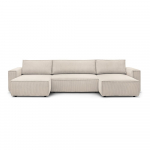 Beež velvetist U-kujuline nurgadiivanvoodi Nihad - Bobochic Paris