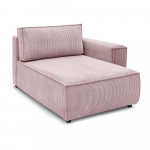 Heleroosa velvetist diivanimoodul, parem nurk Nihad modular - Bobochic Paris