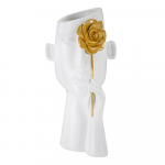 Valge pol&uuml;resiinist vaas 27 cm Fiore &ndash; Mauro Ferretti