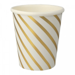 &Uuml;hekordsed pabertopsid 8tk komplektis Gold Swirl - Meri Meri