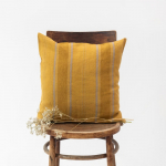 Linane padjap&uuml;&uuml;r 40x40 cm Amber Bronze Stripes - Linen Tales