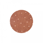 Tellisev&auml;rvi pestav k&auml;sitsi kootud puuvillane laste vaip &oslash;140 cm Round Dot Chestnut - Lorena Canals