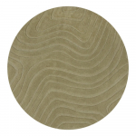 Khakiv&auml;rvi k&auml;sitsi kootud villane &uuml;mmargune vaip &oslash; 160 cm Mesmerise Sage - Flair Rugs