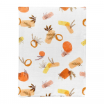 Valge musliinist beebitekk 75x100 cm Rhapsody - Mijolnir