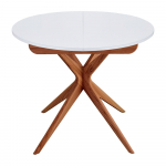 &Uuml;mmargune pikendatav s&ouml;&ouml;gilaud lisaplaadiga &oslash; 90 cm Jubi &ndash; Ragaba