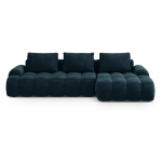 Petroolroheline sametist lahtik&auml;iv/hoiuruumiga nurgadiivan (parem nurk) Linz &ndash; Cosmopolitan Design