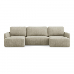 Beež panipaigaga &scaron;enillist nurgadiivanvoodi (U-kujuline) Lilo - Makamii