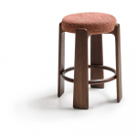 Terrakottapunane saarepuust baaritool (istme k&otilde;rgus 65 cm) Granite - Kave Home