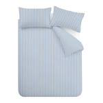 Sinine 3-osaline voodipesu 200x200 cm Epping Textured Stripe - Catherine Lansfield