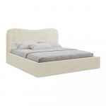 Beež polsterdatud kaheinimesevoodi koos panipaiga ja voodip&otilde;hjaga 140x200 cm Kahai - Makamii