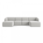 Helehall sametist nurgadiivan (U-kujuline) Lani - Makamii