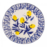Valge/sinine kivikeraamiline serveerimistaldrik &oslash; 27 cm Maxima - Bloomingville