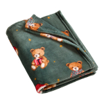 Tumeroheline j&otilde;ulumotiiviga tekk 170x130 cm Christmas Tartan Teddy Bear - Catherine Lansfield