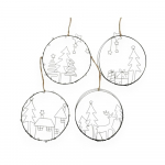 Komplekt 4 rippuvat j&otilde;ulukaunistust Gerda - Boltze