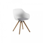 2 valge s&ouml;&ouml;gitooli komplekt kummipuust jalgadega Tina - Actona