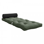 Roheline-hall futon madrats 70x200 cm Wrap Olive Green/Dark Grey &ndash; Karup Design