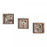 Komplekt 3 Vintage seinamaali, 15 x 15 cm - Evila Originals