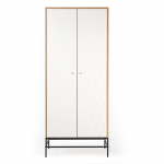 Valge riidekapp 80x190 cm Mia - Woodman