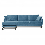 Sinine sametne nurgadiivan (vasakpoolne nurk) Magic - Scandic