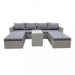 Hall kunstlikust rotangist aia puhkeala komplekt 4-le inimesele Drammen - Bonami Selection