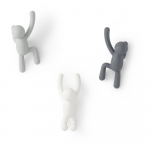 Plastkonksud seinale, komplektis 3 tk Buddy - Umbra