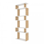 Valge/puiduv&auml;rvi tammedekooriga raamaturiiul 60x160 cm Bates - Kalune Design