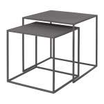 Hallid metallist kohvilaudade komplekt 2 tk 40x40 cm Fera - Blomus