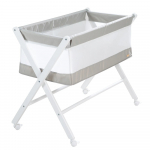 Valge kokkupandav ratastel h&auml;ll 90x45 cm - Roba