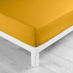 Kollane puuvillane kummiga lina 180x200 cm Lina - douceur d'int&eacute;rieur