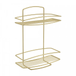 Kuldne terasest vannitoa riiul Onda - Metaltex