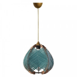 Sinine rippvalgusti tekstiilist varjuga &oslash; 25 cm - Opviq lights