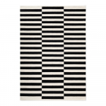 Must-valge kahepoolne k&auml;sitsi kootud villane vaip 160x230 cm Donna - Hanse Home