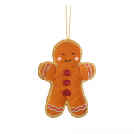 Tekstiilist k&auml;sit&ouml;&ouml; j&otilde;ulukaunistus 10cm Gingerbread - Sass & Belle