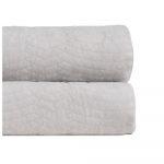 Kreem sametist tepitud voodikate 230x260 cm - Ixia