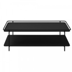 Must metallist diivanilaud 55x110 cm Yuba - Unique Furniture