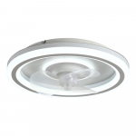 Valge LED-laevalgusti puldiga/ventilaatoriga Alan - SULION