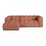 Terrakottapunane sametist nurgadiivan (vasak nurk) Cube - Bonami Selection