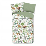 Roheline puuvillane laste voodipesu &uuml;heinimesevoodile 140x200 cm Samba - Good Morning