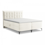 Beež boxspring voodi panipaigaga 140x200 cm Mikana &ndash; Makamii
