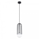 Valge/must rippvalgusti klaasist varjuga Belinda - Sollux