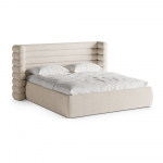 Beež polsterdatud kaheinimesevoodi koos panipaiga ja voodip&otilde;hjaga 180x200 cm Mount - Micadoni