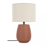 Terrakota v&auml;rvi keraamiline laualamp tekstiilist varjuga (k&otilde;rgus 41,5 cm) Irvin - Yes Everyday