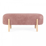 Terrakota v&auml;rvi buklee kangast polsterdatud pink Dayla - Bizzotto