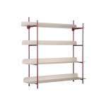 Burgundiapunane/hall astmeline metallriiul 60 cm Reina Cuatro - PT LIVING
