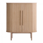 Tammepuust kapp l&uuml;kandustega heledas naturaalses v&auml;rvitoonis 100x118x40 cm Meta - Unique Furniture