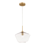 Kuldse v&auml;rvi klaasist ripplamp klaasist varjuga, l&auml;bim&otilde;&otilde;duga 30 cm Prisma - Nova Luce