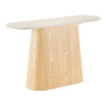 Kreemikas/naturaalne konsoollaud kivist pealispinnaga 40x130 cm Larvik - House Nordic
